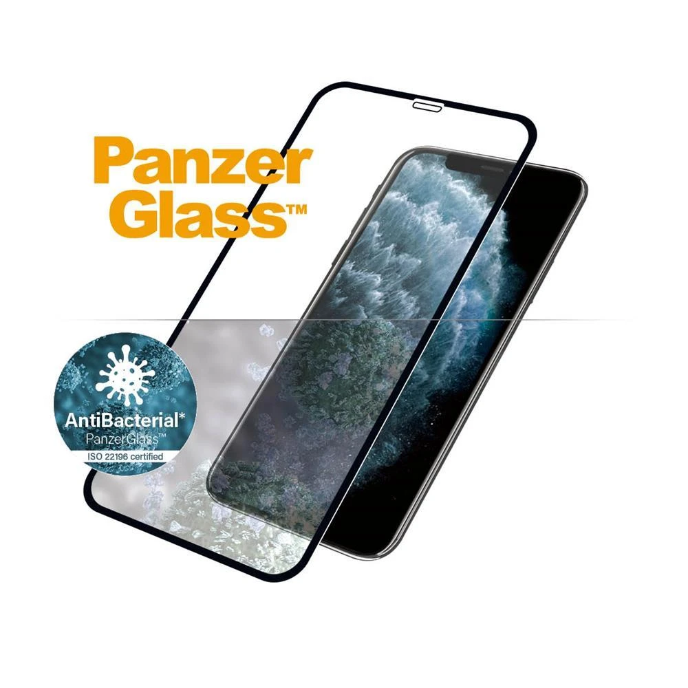 Panzer Glass Ekrano apsauginė plėvelė PREMIUM TEMPERED stiklas 3D pilnas dangtelis skirtas iPhone 11 Pro Casefriendly (Juodas)