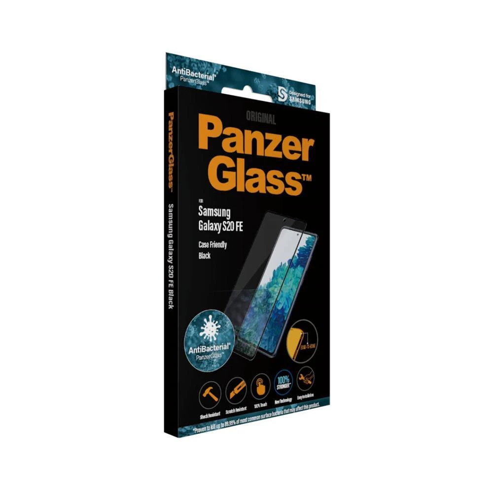Panzer Glass PanzerGlass | Samsung | Galaxy S20 FE CF | Stiklas | Juodas | Veikia su veido atpažinimo funkcija ir yra suderinamas su ekrane esančiu pirštų atspaudų skaitytuvu; Tinka atvejams | Skaidri ekrano apsauga