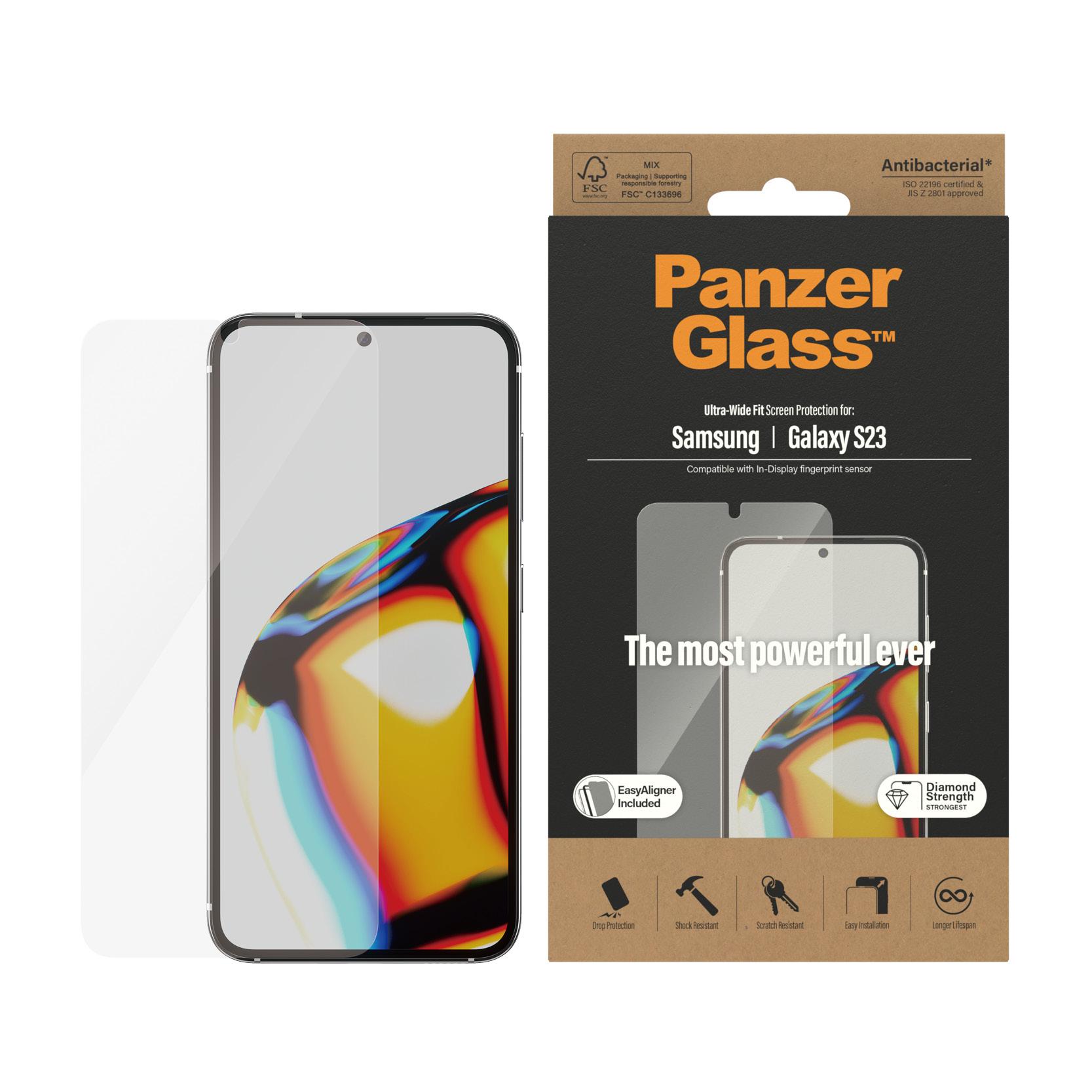 Panzer Glass PREMIUM TEMPERED stiklo ekrano apsauga, pilnas dangtelis, skirtas Samsung Galaxy S23 Ultra-Wide Fit AB