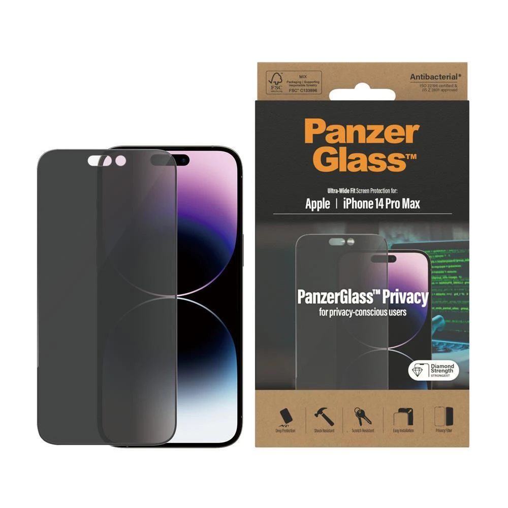 Panzer Glass PanzerGlass | Ekrano apsauga | Apple | iPhone 14 Pro Max | Stiklas | Skaidrus | Itin platus pritaikymas