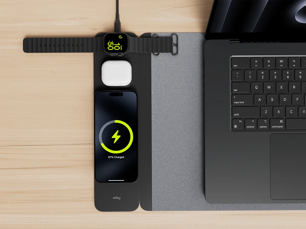 Pelė Allity Sp. su o.o. Allity Nešiojamas kompiuteris pad with detachable 3in1 wireless charger 15W ALP-100