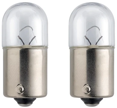 R10W 12V 10W automobilių lemputės, 2 vnt.