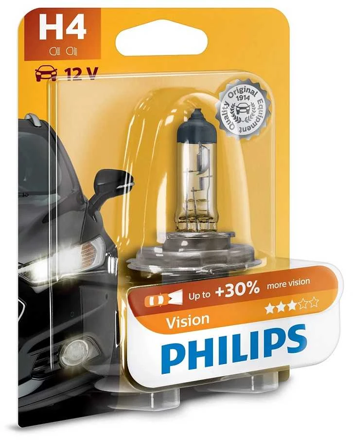 Lean Cars „Philips“ lemputė H4 12V/60/55W P43T-38 +30% matomumas 1 vnt.
