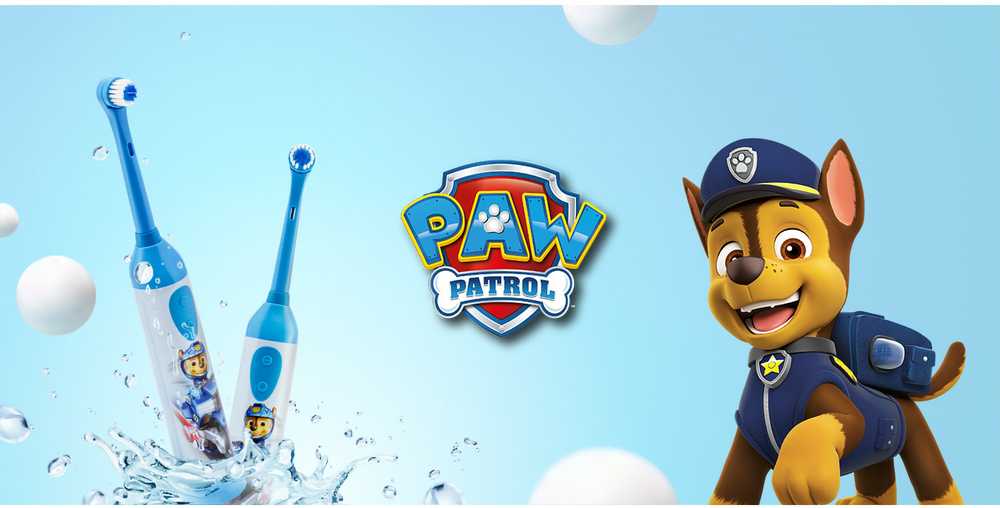 Psi Patrol Paw Patrol vaikiškas vibruojantis dantų šepetėlis MOTO raudonas