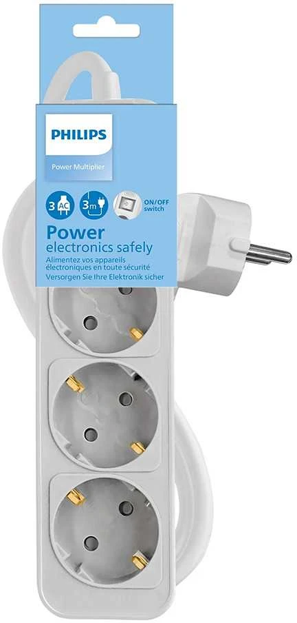 Sumuštinių keptuvas „Philips“ maitinimo lizdas Balta 3 SCHUKO lizdai 1,5 m CHP2134W/58