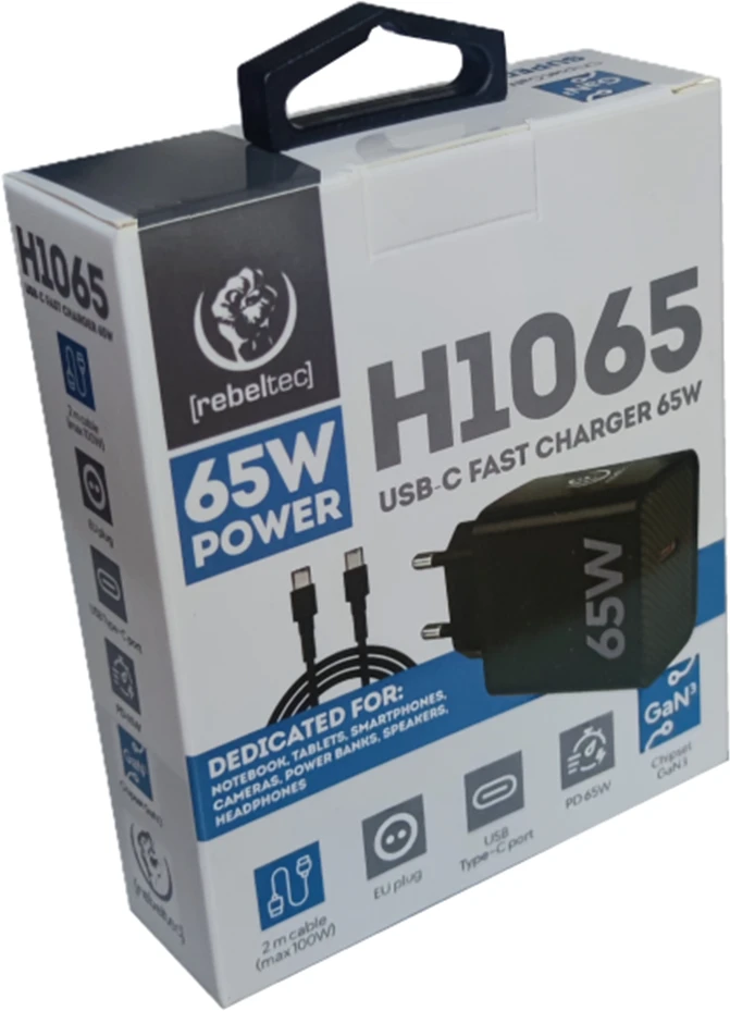 Įkroviklis jungiama į tinklą Rebeltec H1065 PD65W