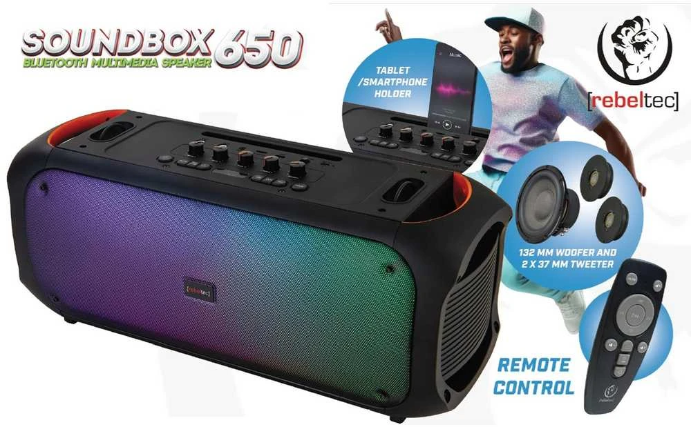 „Rebeltec“ garso kolonėlė „Bluetooth FM/USB SoundBox 650“
