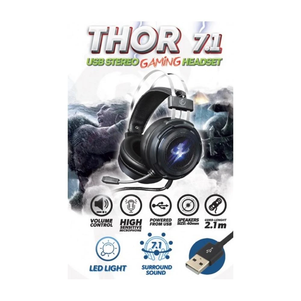 Rebeltec Thore ausinės su LED apšvietimu
