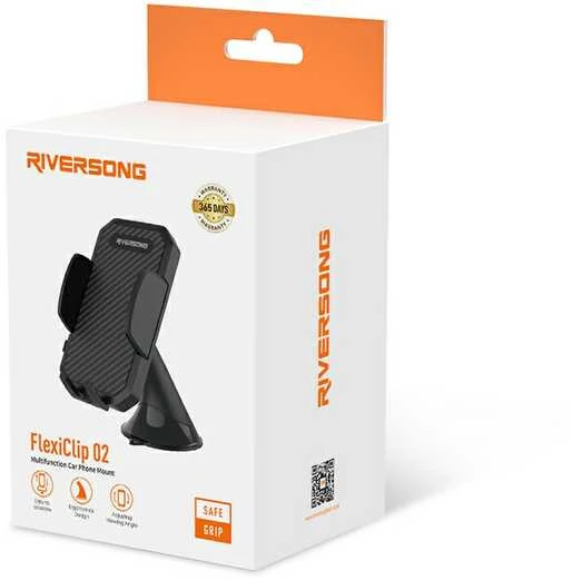 Universalus telefono laikiklis Riversong FlexiClip 02 CH21 juodas