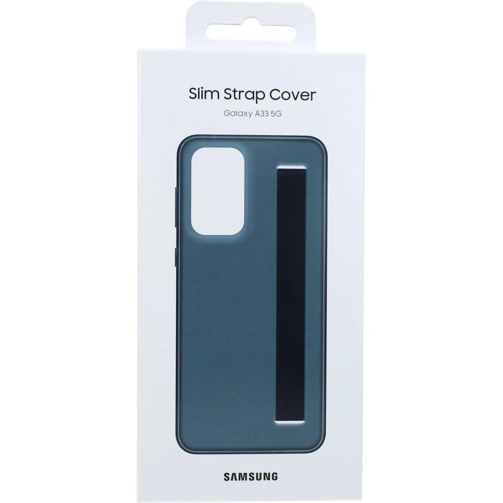 Dėklas Samsung Galaxy A33 5G silikoninis dangtelis su plonu dirželiu Juodas