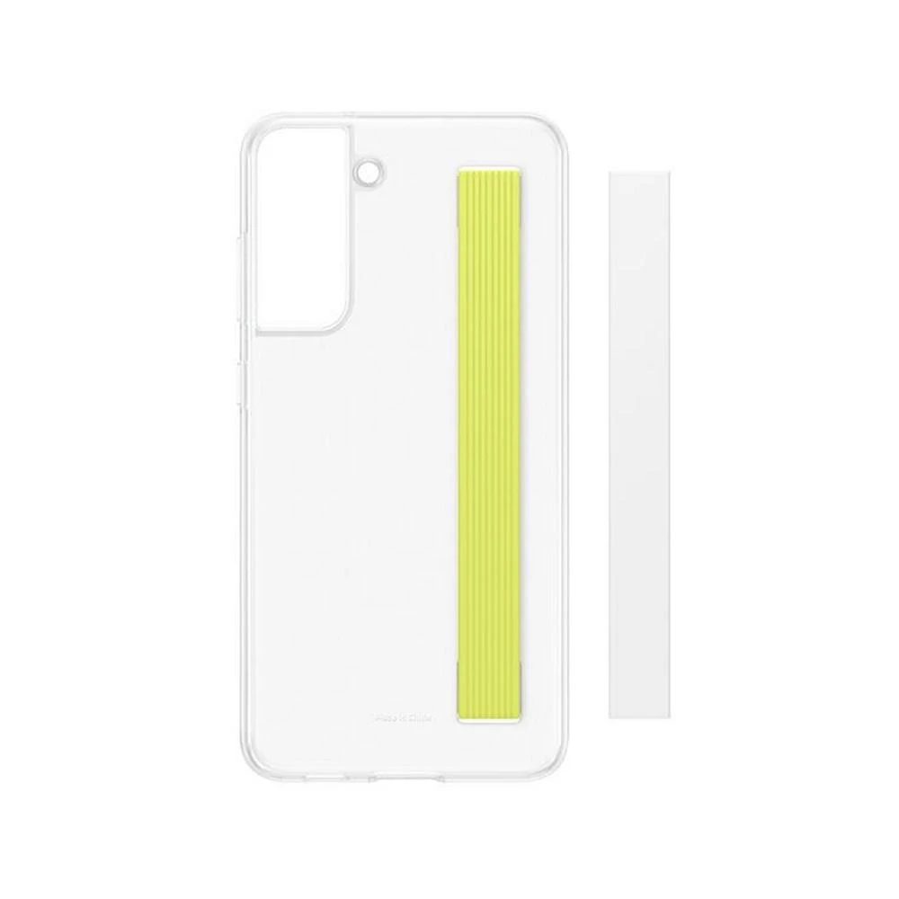 112803 Dėklas Samsung EF-XG990CWEGWW S21 FE 5G G990 baltos spalvos Slim Strap Cover