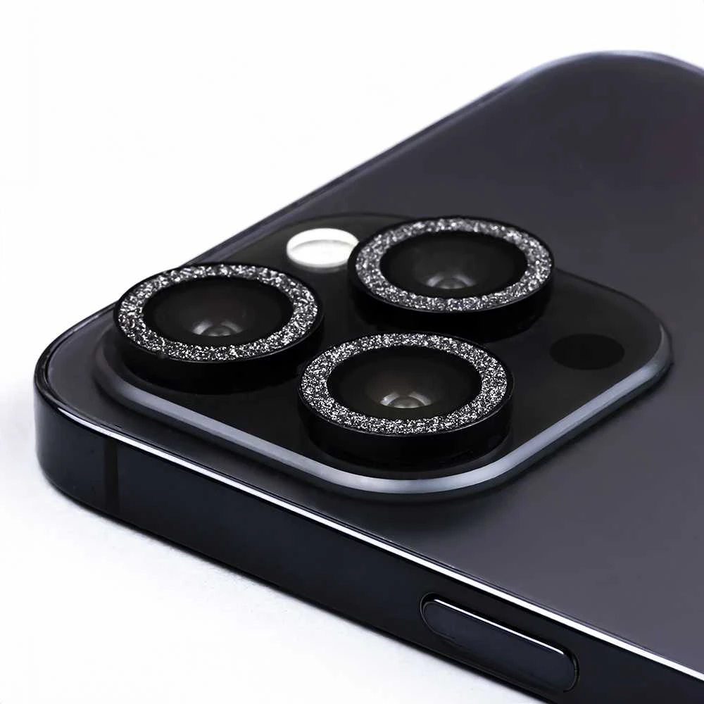 TFO Akinių su lęšiais rinkinys "iPhone 11 Pro Max" juodiems blizgučiams (3 vnt.)