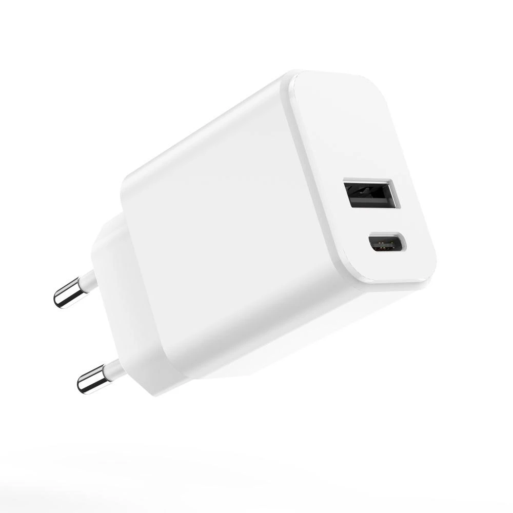 Maxlife "Setty" įkroviklis 1x USB + USB-C 3A 20W baltos spalvos