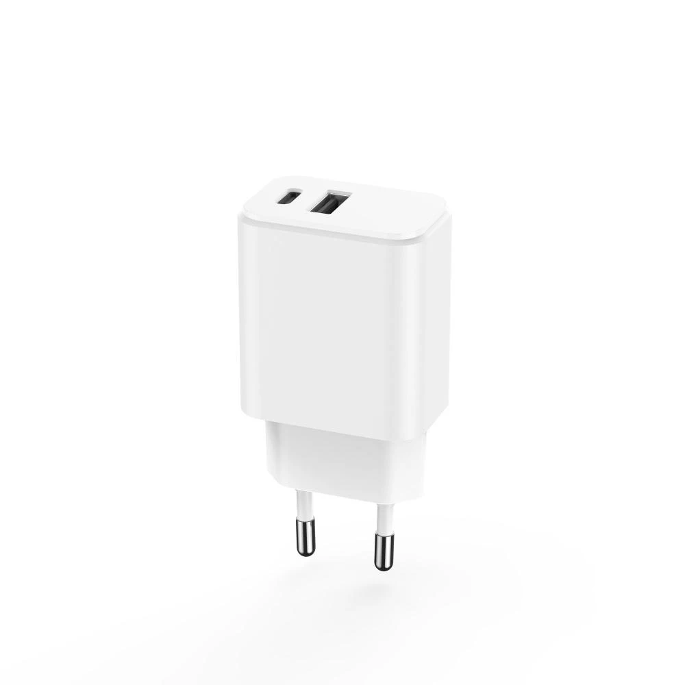 Maxlife "Setty" įkroviklis 1x USB + USB-C 3A 20W baltos spalvos