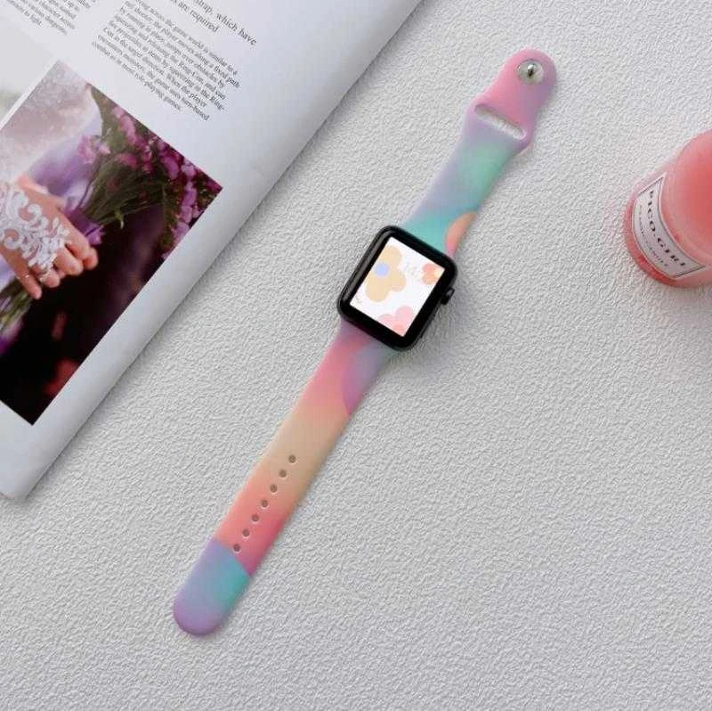 Telcon SILIKONINIS DIRŽELIS APPLE WATCH 42/44/45/49MM (97+110) VAIVORYKŠTĖS SPALVOS