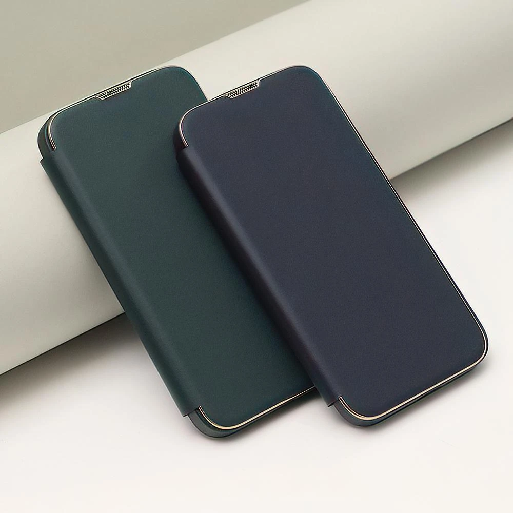 Dark Smart Gold Frame Mag dėklas, skirtas iPhone 14 Pro 6,1" tamsiai žalia