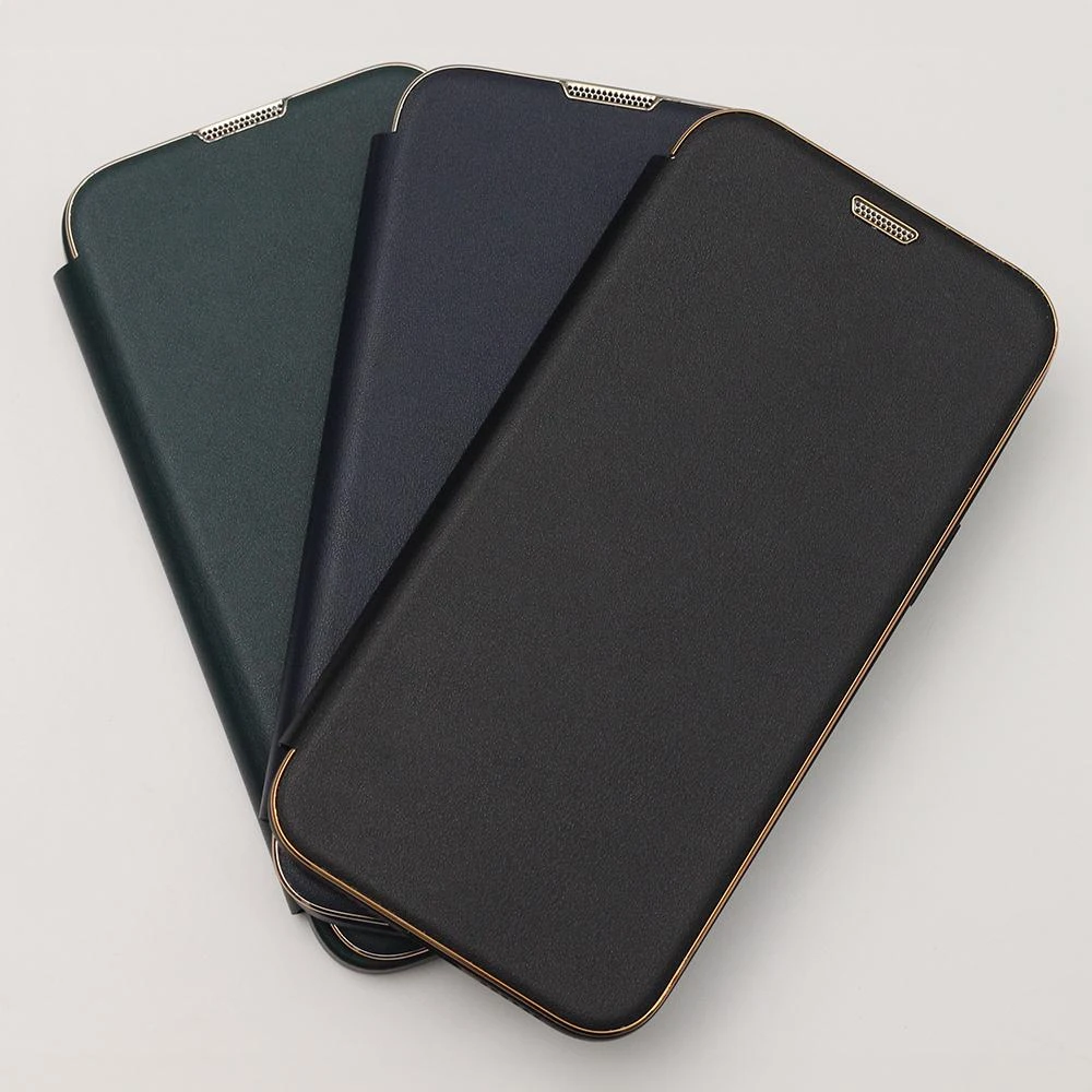 Dark Smart Gold Frame Mag dėklas, skirtas iPhone 14 Pro 6,1" tamsiai žalia
