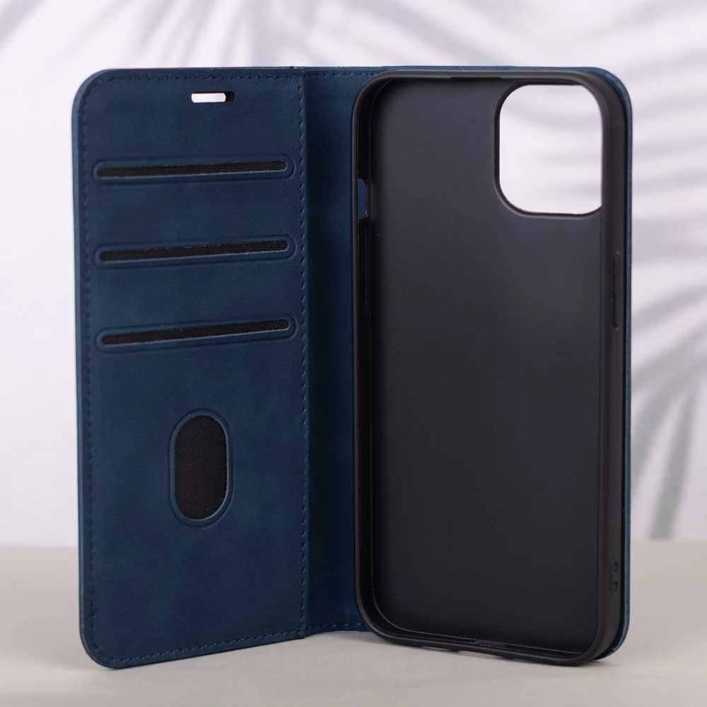 TFO Telforceone Smart Suede dėklas, skirtas Samsung Galaxy S20 FE / S20 Lite / S20 FE 5G tamsiai mėlynas