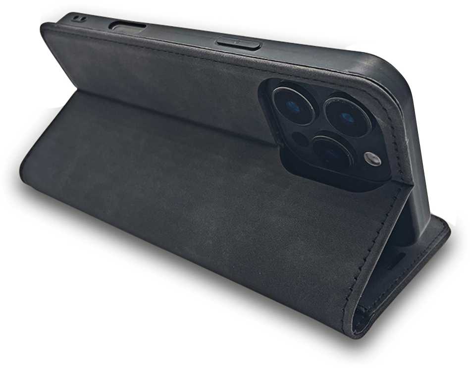 Dėklas iLike Telforceone Smart Suede case for Xiaomi Redmi A3 4G (Global) juodas