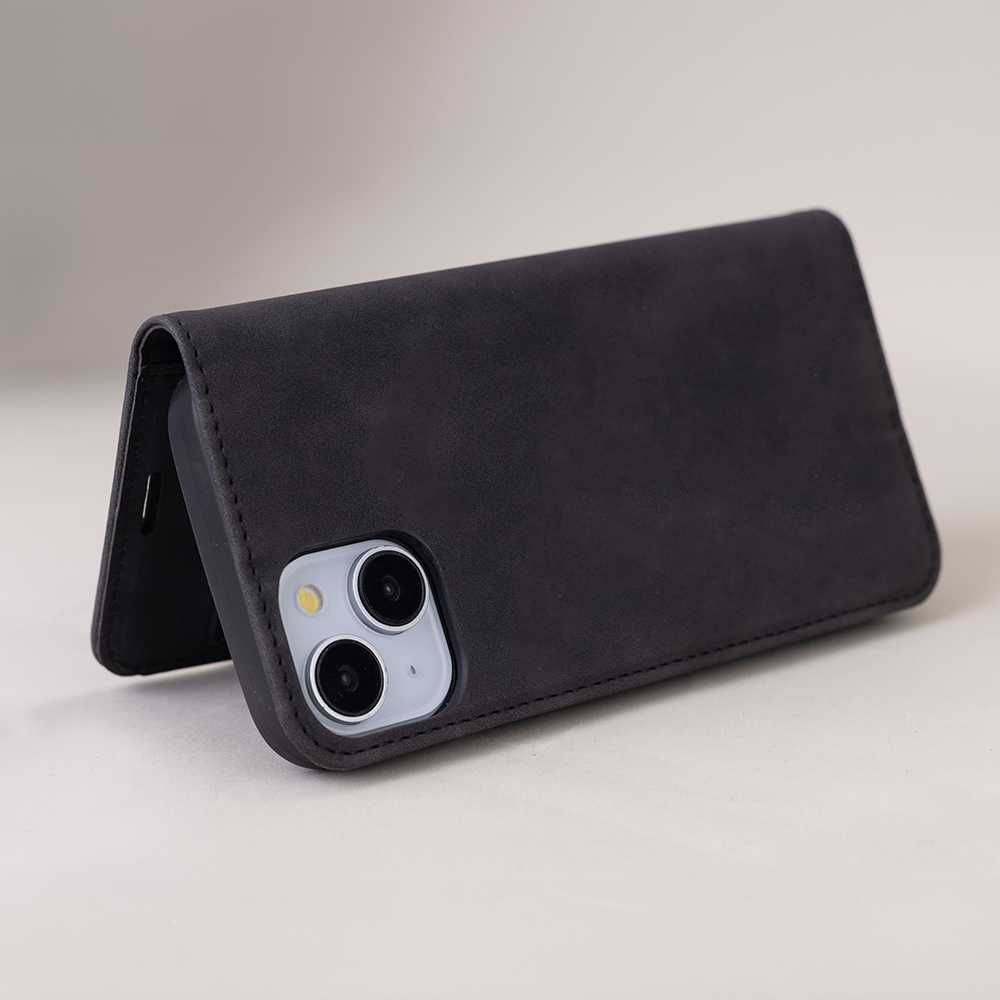 Dėklas iLike Telforceone Smart Suede case for Xiaomi Redmi A3 4G (Global) juodas
