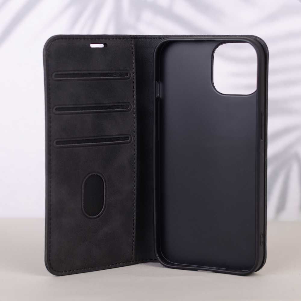 Dėklas iLike Telforceone Smart Suede case for Xiaomi Redmi A3 4G (Global) juodas