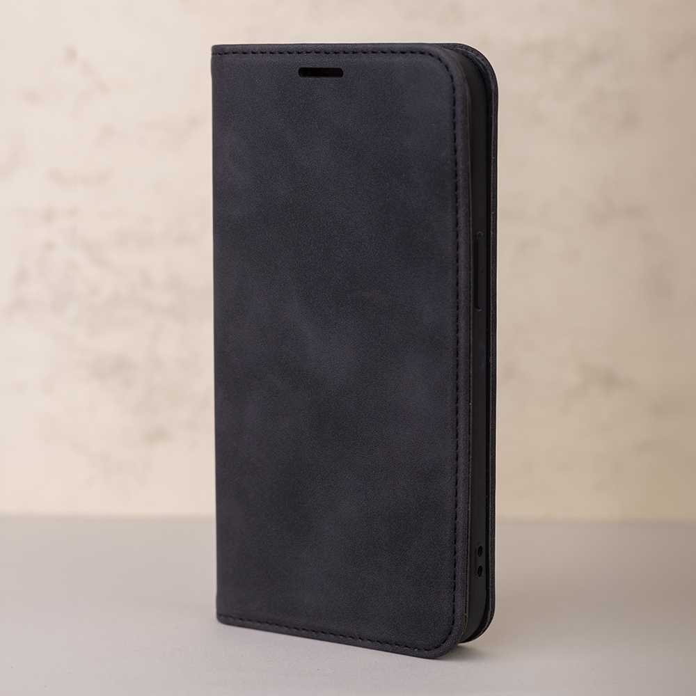 Dėklas iLike Telforceone Smart Suede case for Xiaomi Redmi A3 4G (Global) juodas