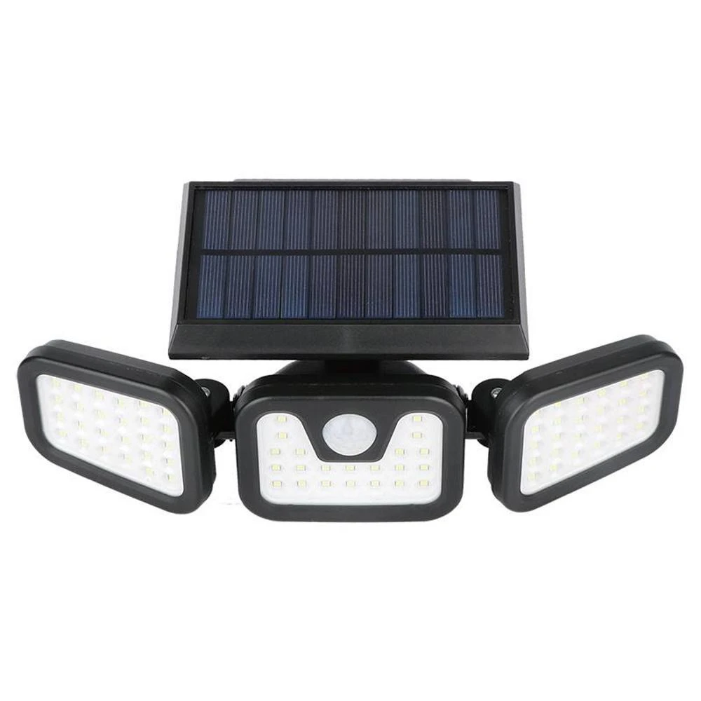 Sieninis šviestuvas LTC Saulės šviestuvas LTC 74 x SMD LED, 20 W, judesio ir prieblandos jutiklis, apšvietimo kampo reguliavimas, 2400 mAh baterija.