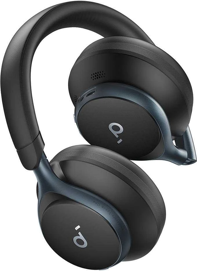 Anker Soundcore Space One juodos ausinės kampu