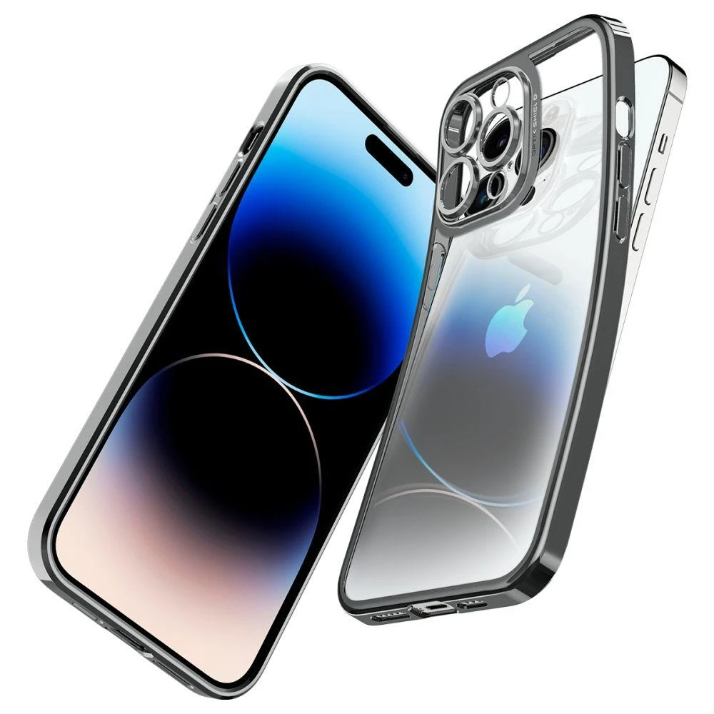 Dėklas Spigen Optik Crystal, chrominė pilka - iPhone 14 Pro Max