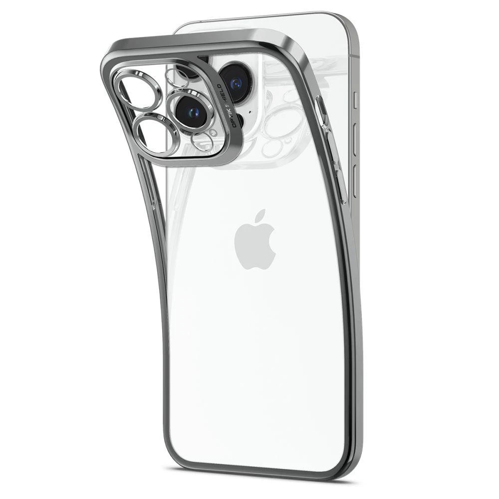 Dėklas Spigen Optik Crystal, chrominė pilka - iPhone 14 Pro Max