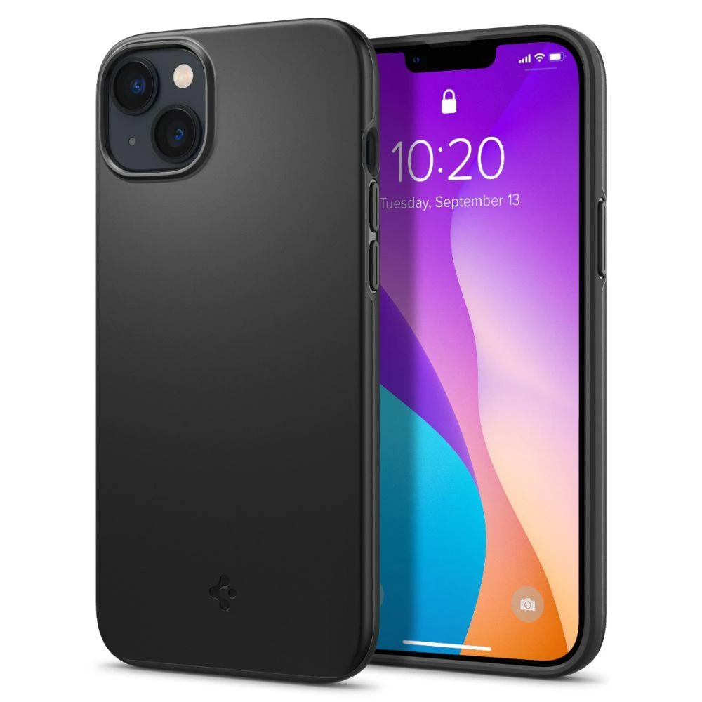 Spigen Thin Fit dėklas skirtas Apple iPhone 14 Plus, spalva - Juoda