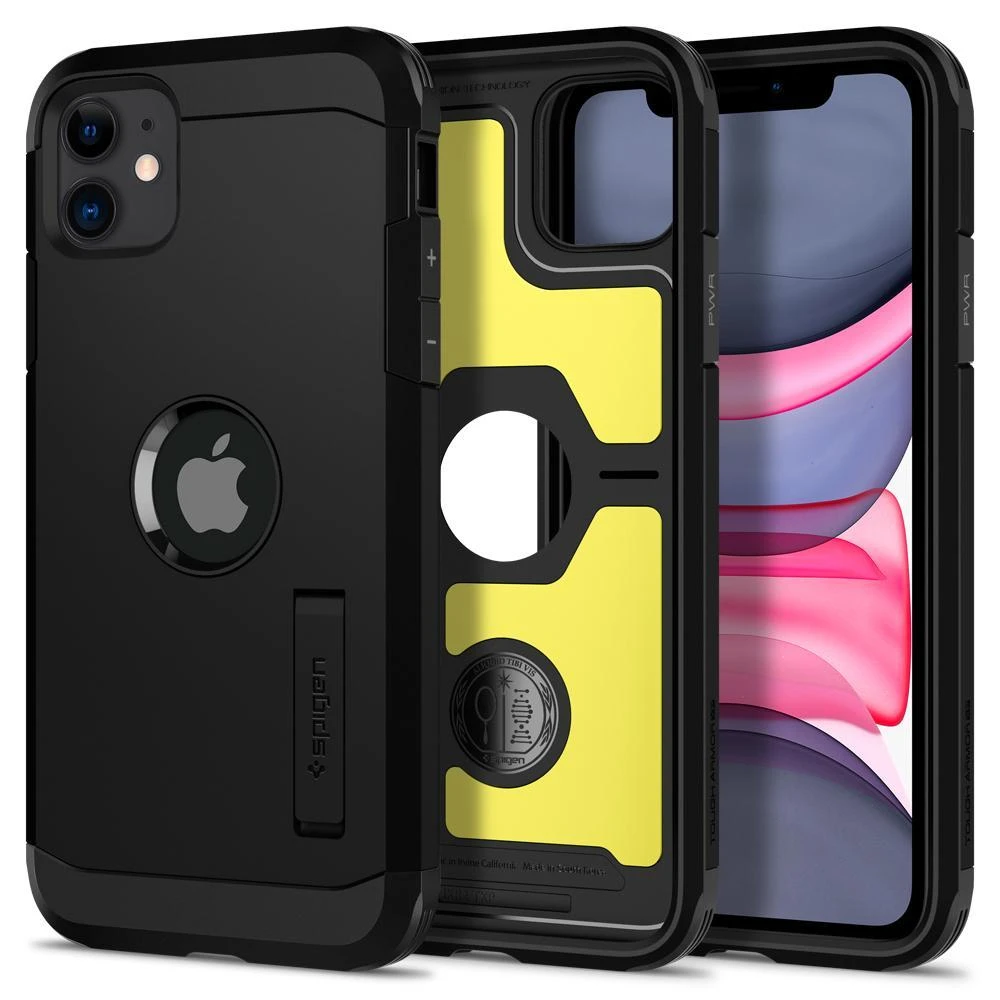 Spigen dėklas Tough Armour, skirtas iPhone 11 juodas