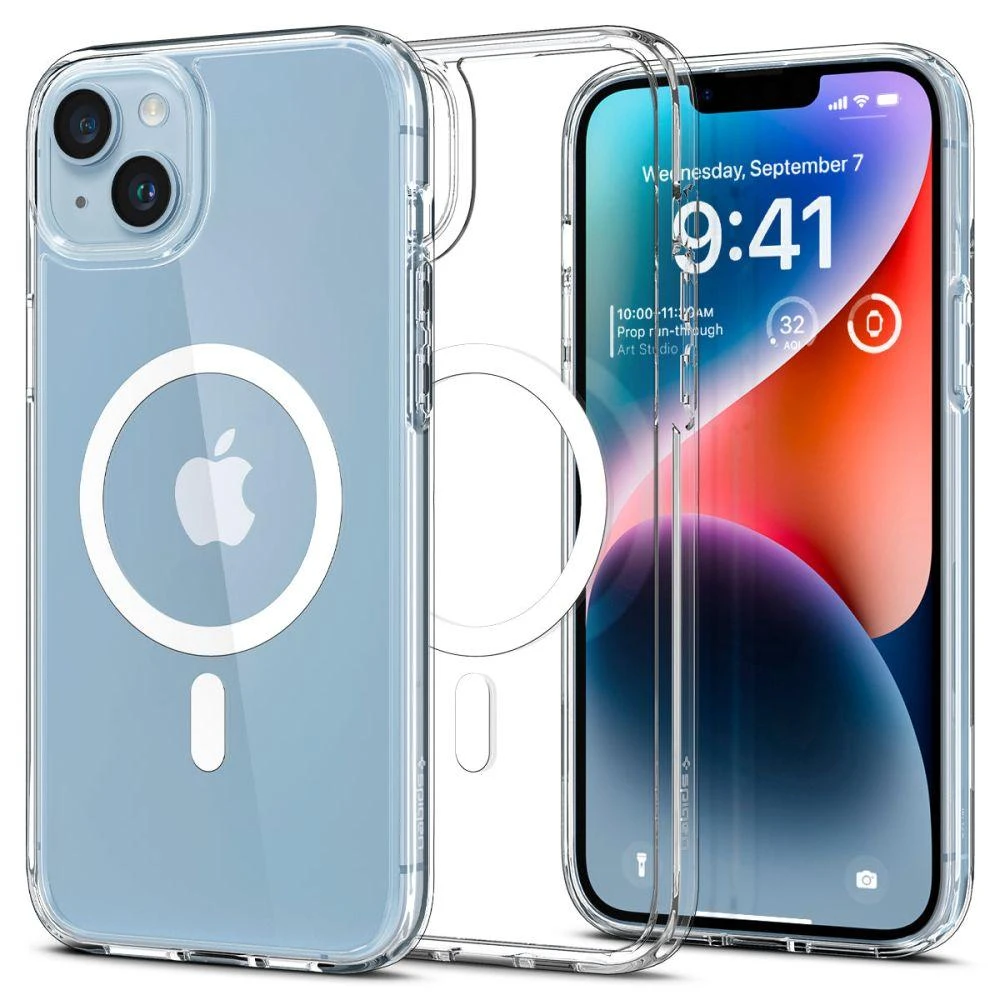 Spigen Ultra Hybrid (MagFit) dėklas skirtas Apple iPhone 14 Pro, spalva - Balta