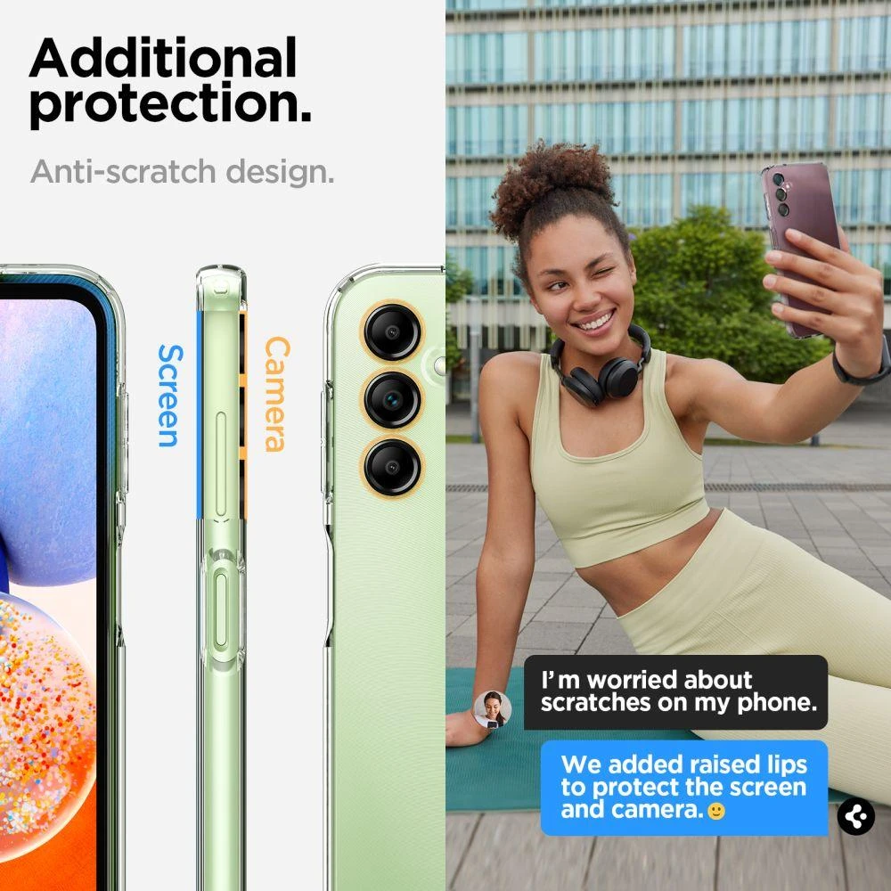 Spigen Liquid Crystal dėklas skirtas Samsung Galaxy A14 5G (NA), spalva - Crystal Clear