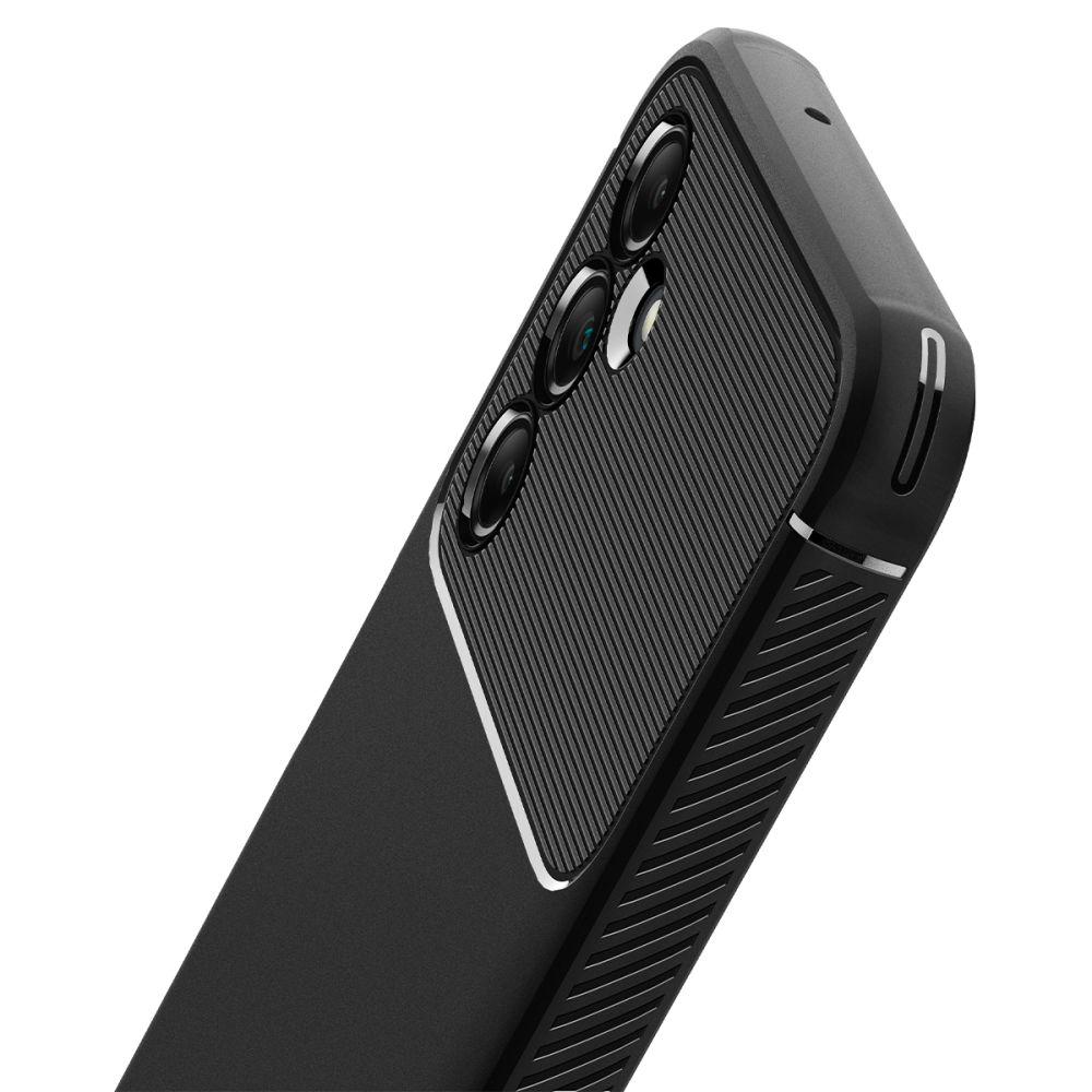 Dėklas Spigen Rugged Armor, juodas - Samsung Galaxy A14 5G