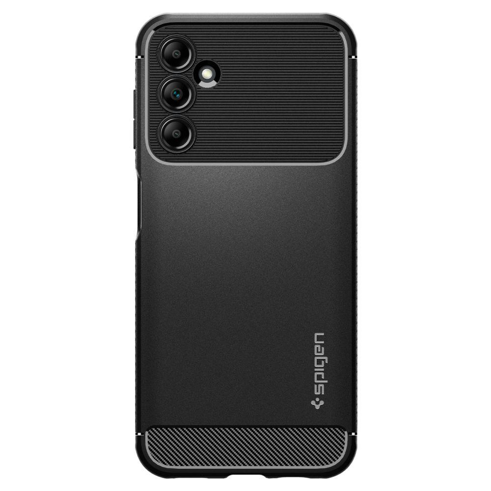 Dėklas Spigen Rugged Armor, juodas - Samsung Galaxy A14 5G