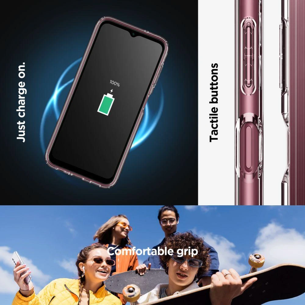Spigen Ultra Hybrid – dėklas skirtas Samsung Galaxy A14 4G / LTE Transparent