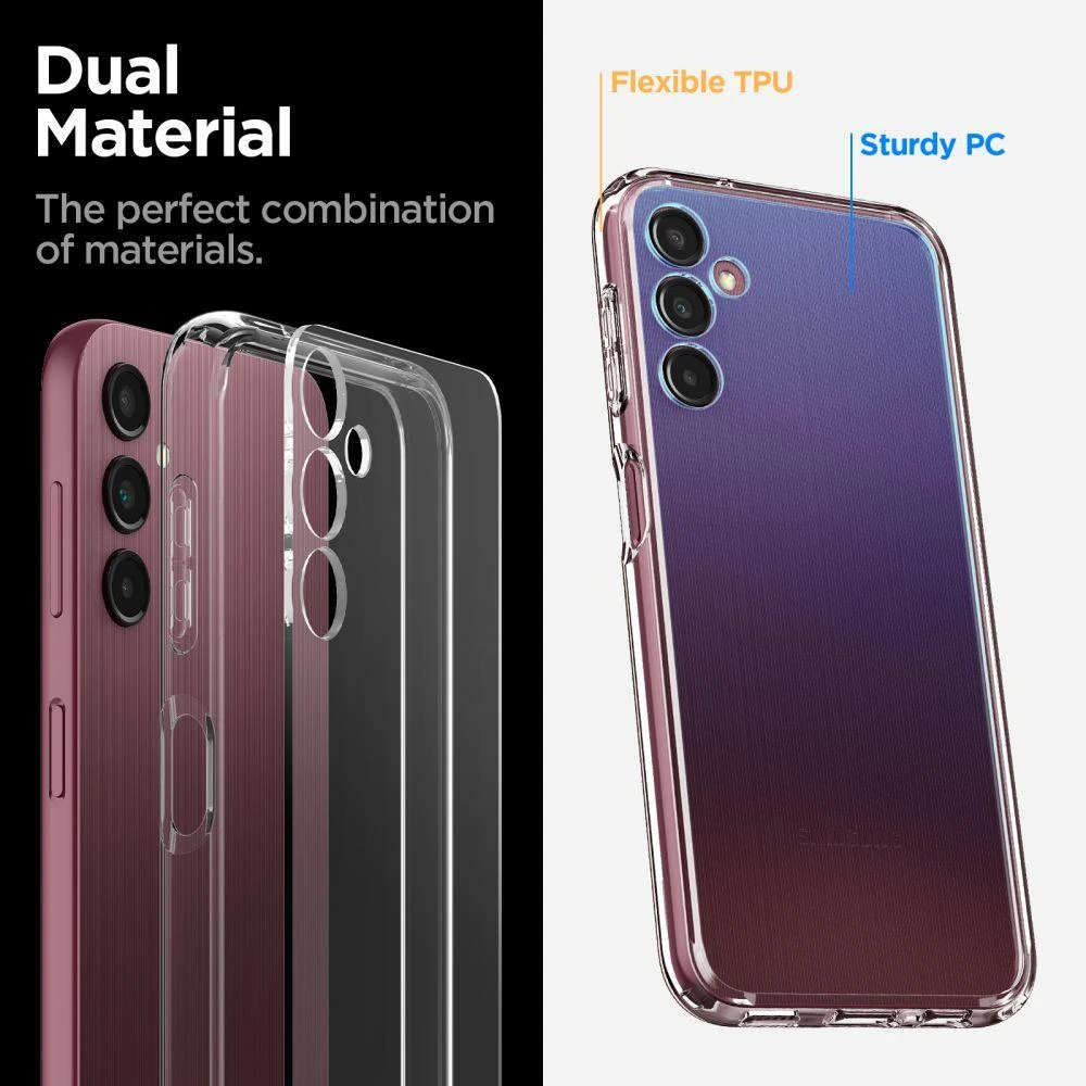 Spigen Ultra Hybrid – dėklas skirtas Samsung Galaxy A14 4G / LTE Transparent