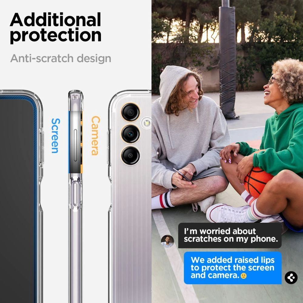 Spigen Ultra Hybrid – dėklas skirtas Samsung Galaxy A14 4G / LTE Transparent