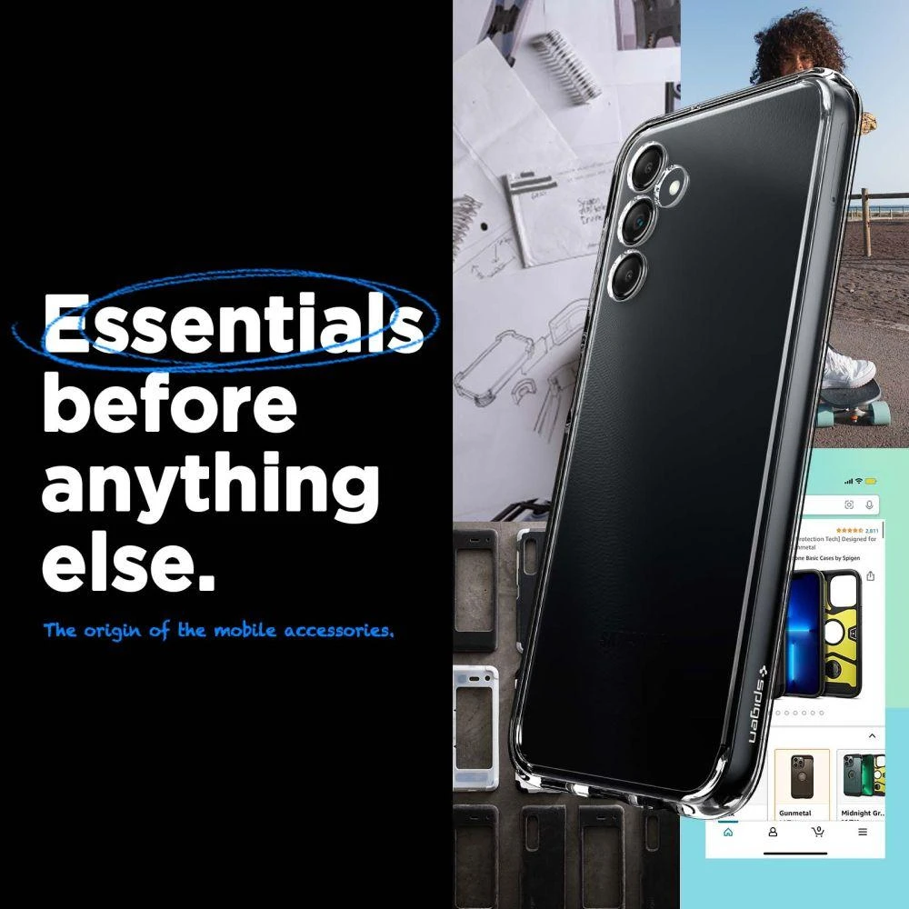 Spigen Ultra Hybrid dėklas skirtas Samsung Galaxy A14 5G (NA), spalva - Crystal Clear
