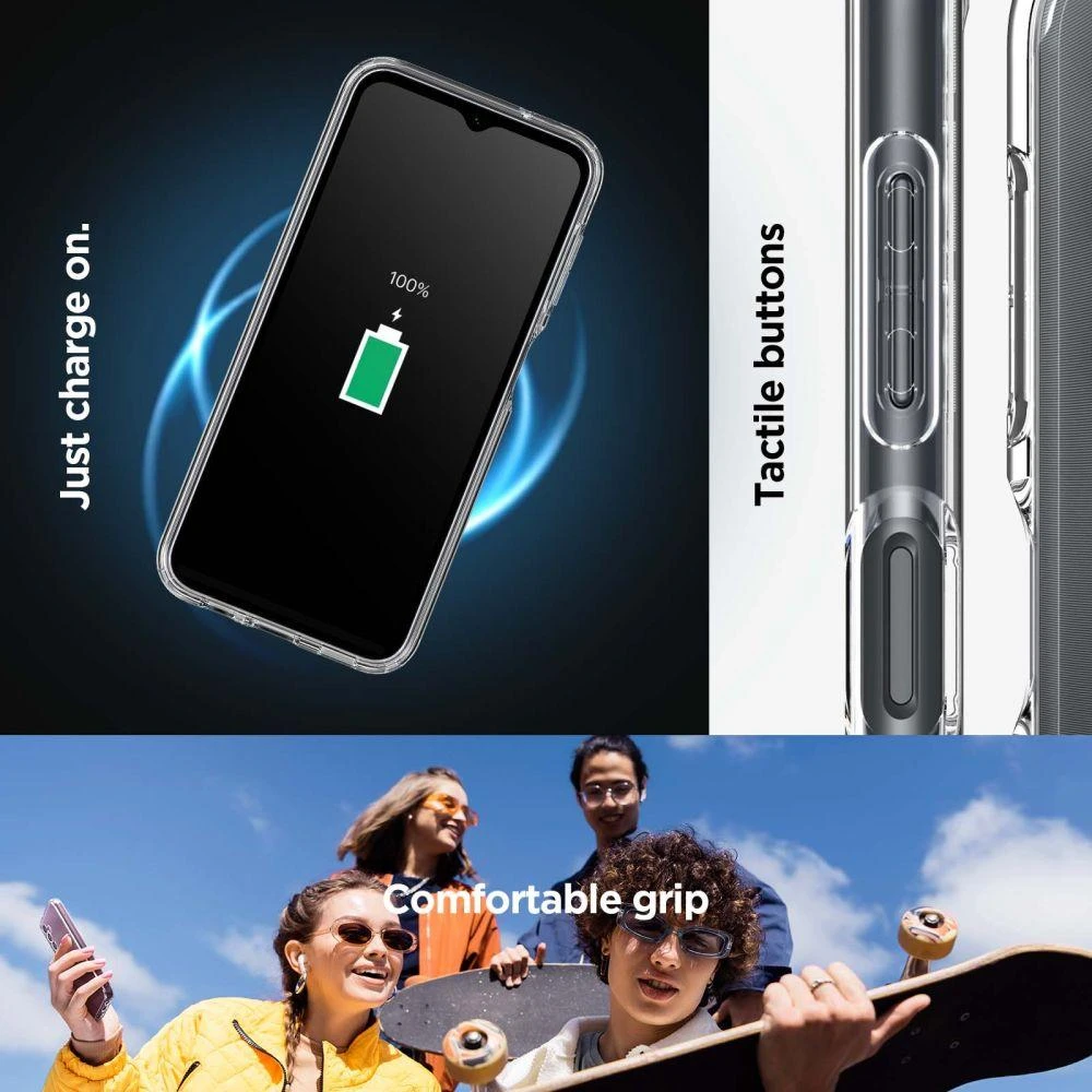 Spigen Ultra Hybrid dėklas skirtas Samsung Galaxy A14 5G (NA), spalva - Crystal Clear