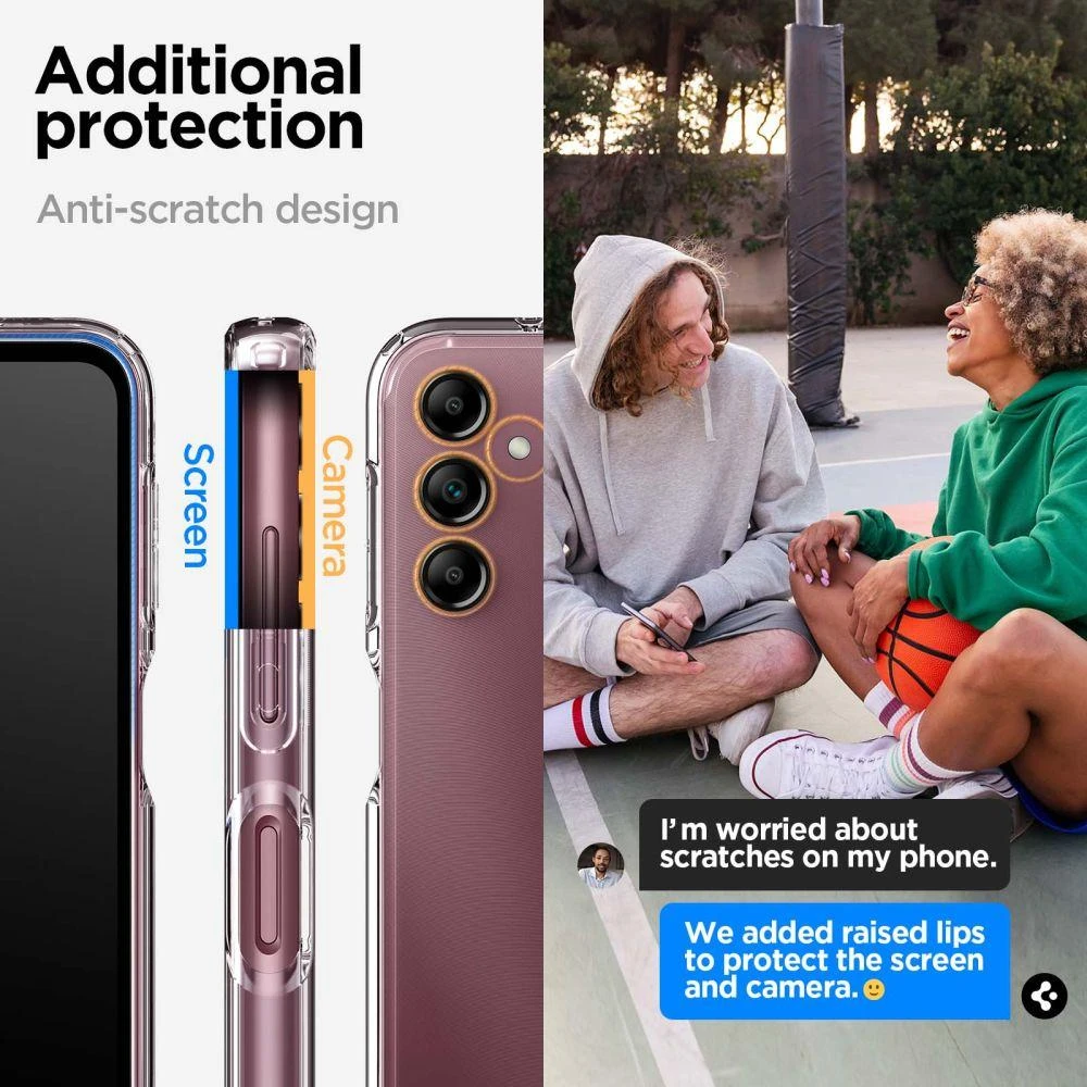 Spigen Ultra Hybrid dėklas skirtas Samsung Galaxy A14 5G (NA), spalva - Crystal Clear