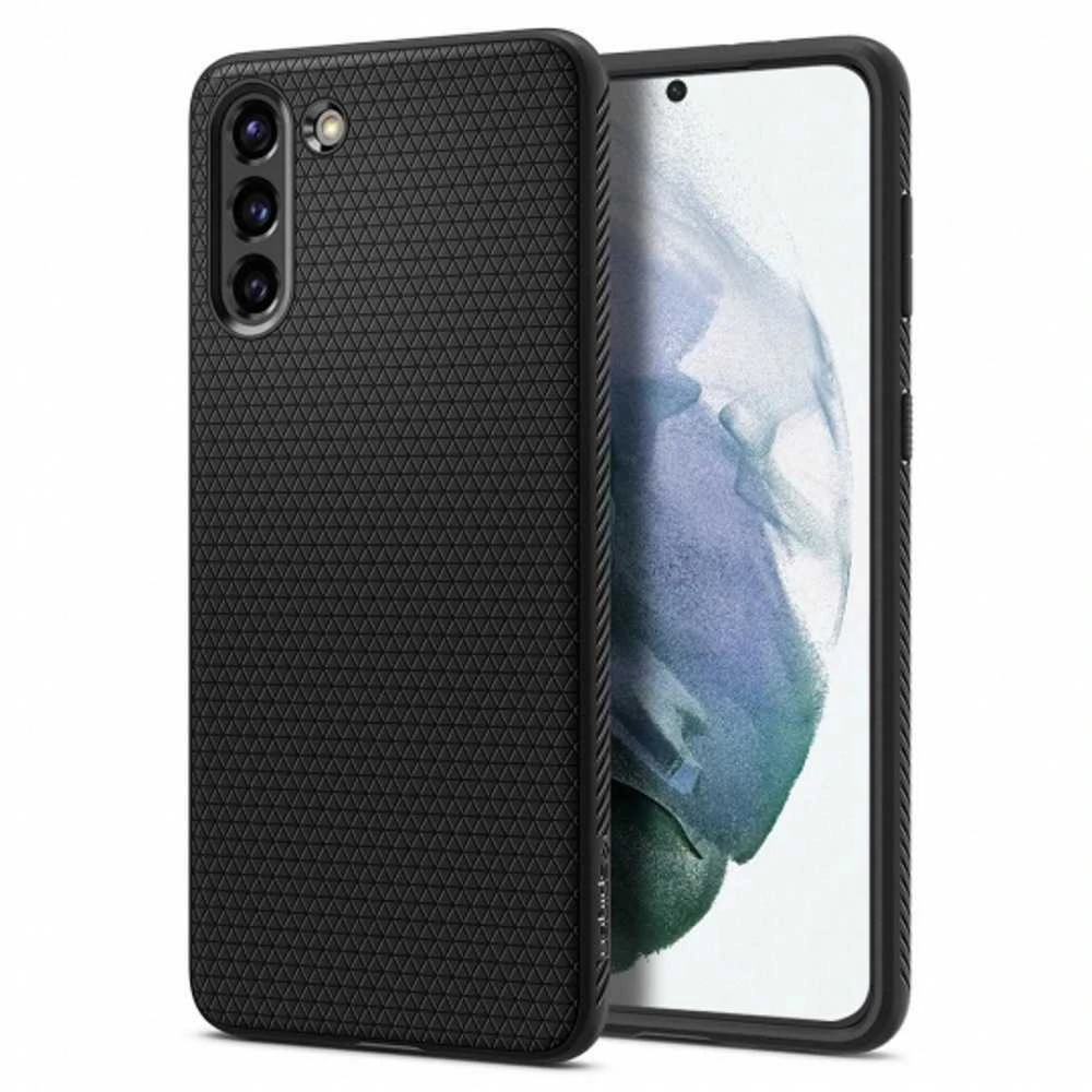Dėklas Spigen Liquid Air, juodos spalvos – Samsung Galaxy S21 Ultra