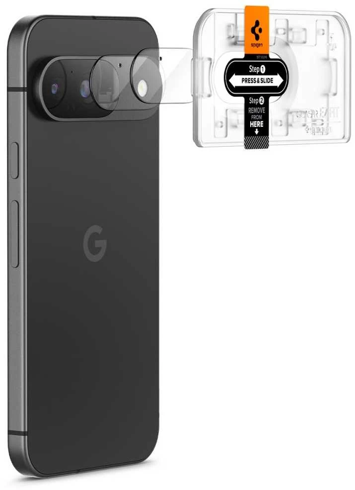 „Spigen Glass tR EZ Fit Optik“ 2 vnt., krištolo skaidrumo – „Google Pixel 9“
