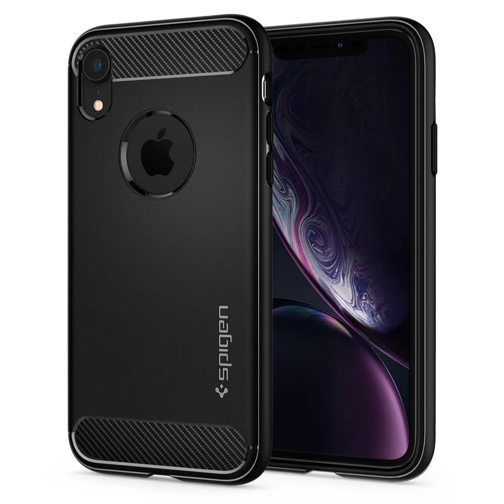 Spigen Rugged Armor – dėklas skirtas Apple iPhone 12 / Apple iPhone 12 Pro Case Juodas