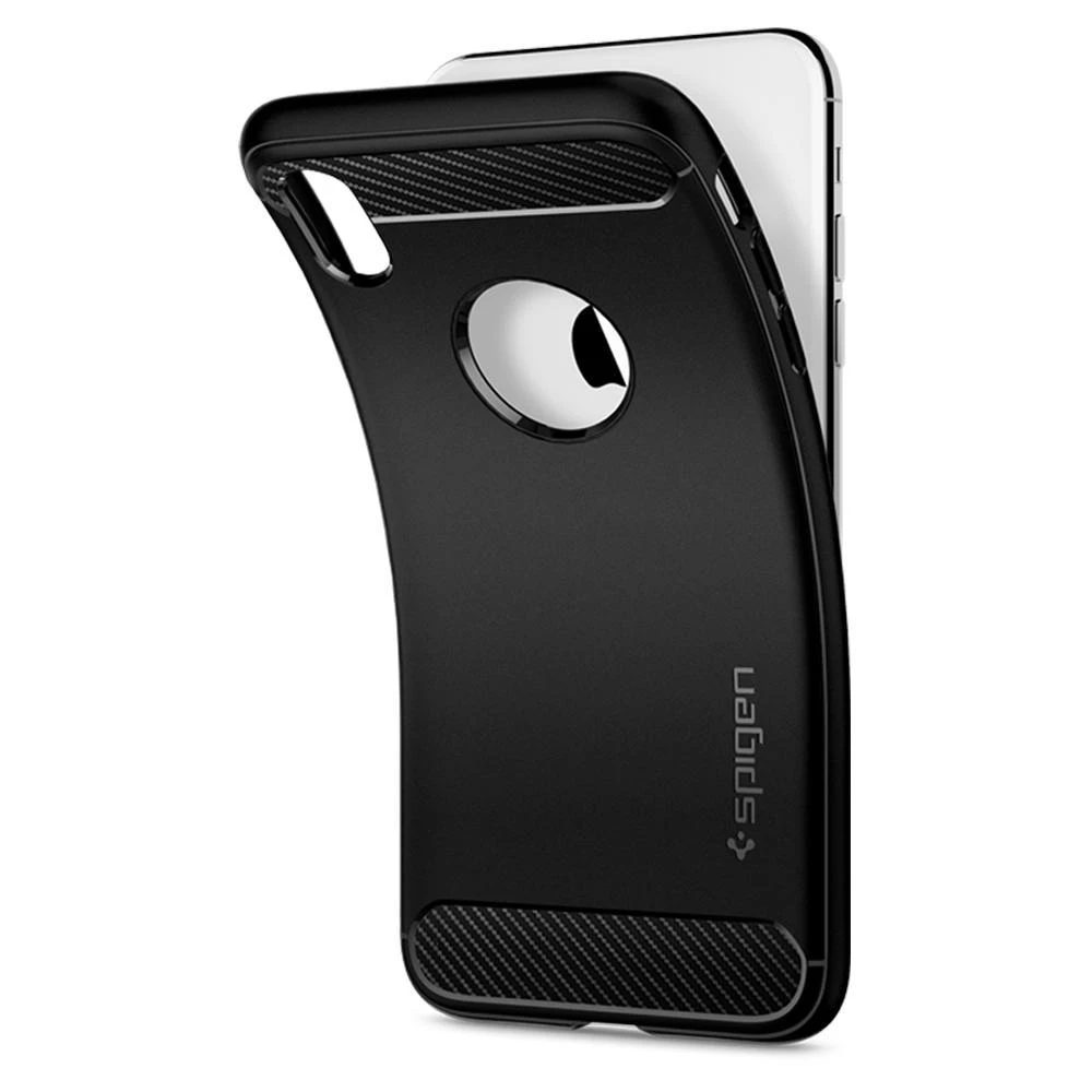 Spigen Rugged Armor – dėklas skirtas Apple iPhone 12 / Apple iPhone 12 Pro Case Juodas