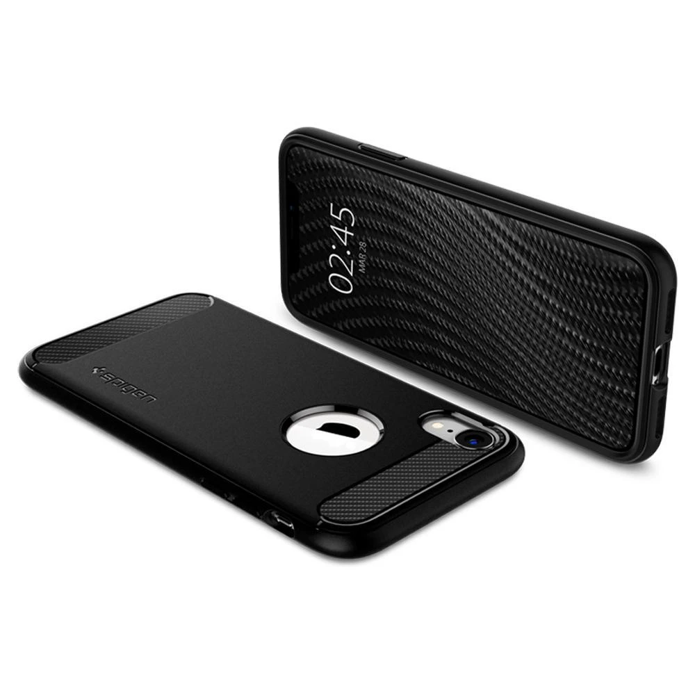 Spigen Rugged Armor – dėklas skirtas Apple iPhone 12 / Apple iPhone 12 Pro Case Juodas