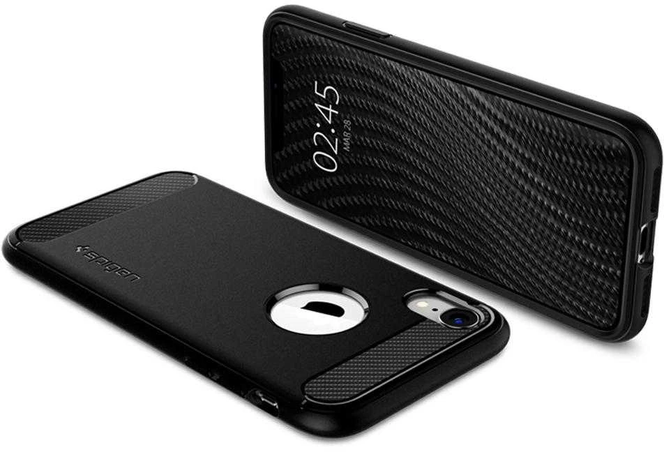 Dėklas Spigen Rugged Armor, juodos spalvos – Samsung Galaxy Note20 Ultra