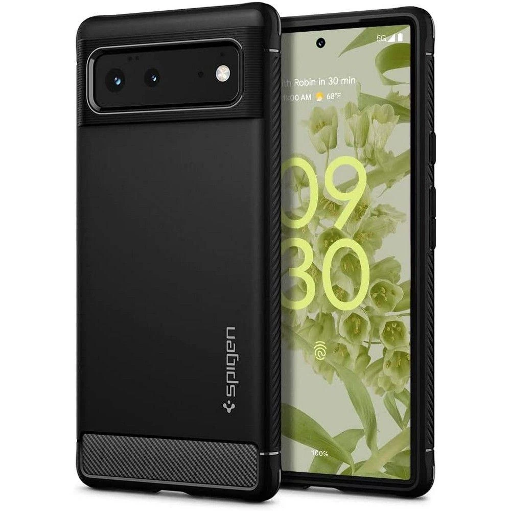 Dėklas Spigen Rugged Armor, juodas - Google Pixel 6
