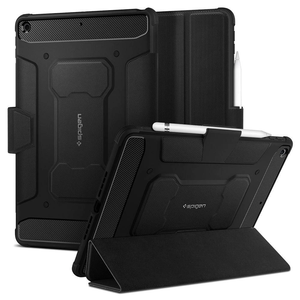 Planšetinio kompiuterio dėklas Spigen Rugged Armor Pro skirtas iPad Pro 11 2018/2020, juodas